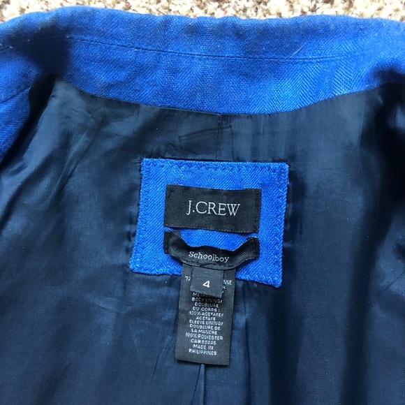 J.Crew schoolboy blazer in peacock blue - Picture 4 of 6